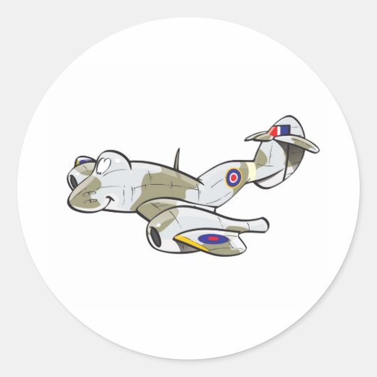 magere meteoor ronde sticker (Voorkant)