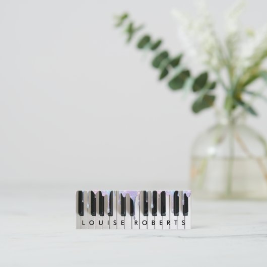 magere muziek mini visitekaartje (Staand voorkant)