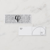 magere phi gouden verhouding mini visitekaartje (Voorkant / Achterkant)