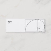 magere phi gouden verhouding mini visitekaartje (Achterkant)