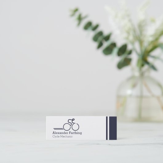 Magere professionele cyclusvisitekaartjes mini visitekaartje (Staand voorkant)