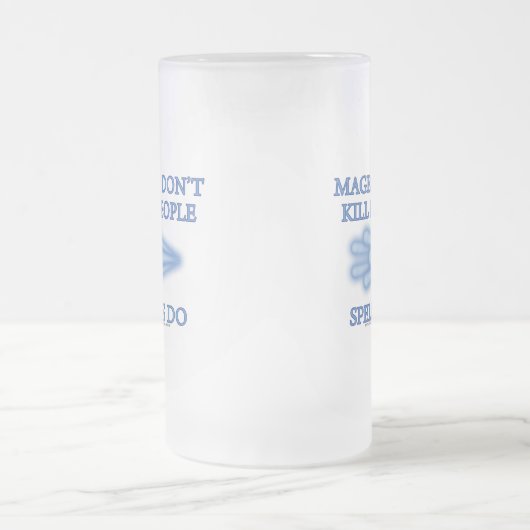 Mages doden geen mensen... matglas bierpul (Center)