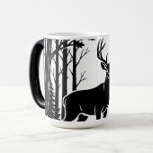 Magestic Buck, Black and white Nature Magische Mok (Voorkant links)