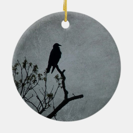 Magestic Crow Keramisch Ornament (Achterkant)
