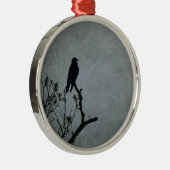 Magestic Crow Metalen Ornament (Rechts)