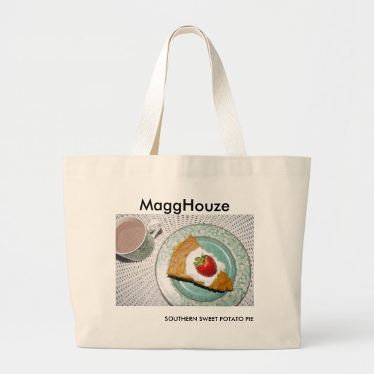 MaggHouze Southern Sweet Potato Pie Grote Tote Bag (Voorkant)