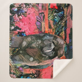 MAGGIE black chow SHERPA BLANKET 3 maten Deken