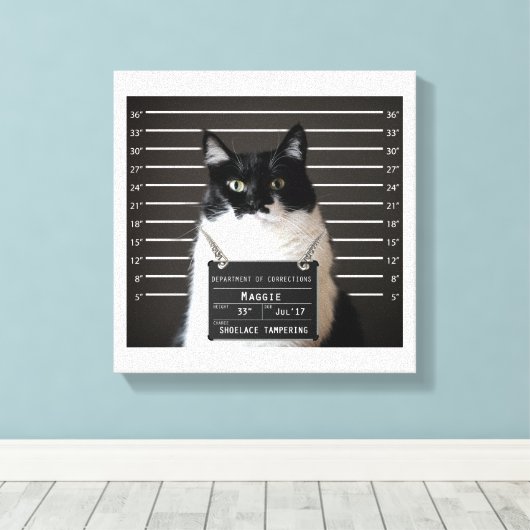 Maggie Cat Mok Shot Canvas Afdruk (Insitu (Houten vloer))