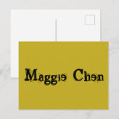 Maggie Chen van het tv-show Orphan black, distres Briefkaart (Voorkant / Achterkant)
