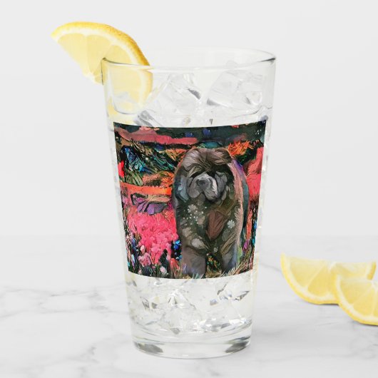 MAGGIE de chow 16 oz glas-design voor & achter Glas (Voorkant ijs)