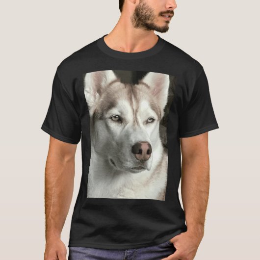 Maggie de Siberische Husky Long T-shirt (Voorkant)