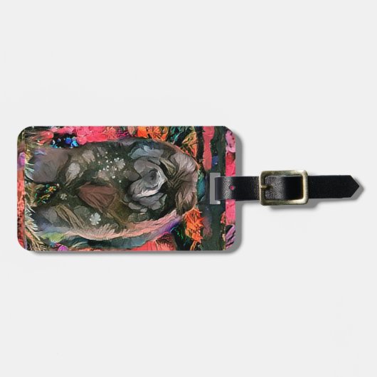 MAGGIE de zwarte chow bagagelabel (Voorkant horizontaal)