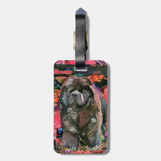 MAGGIE de zwarte chow bagagelabel (Achterkant verticaal)