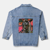 MAGGIE de zwarte chow Denim Jas Denim Jacket (Achterkant)