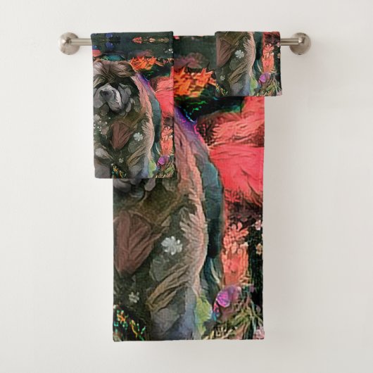 MAGGIE de zwarte chow HANDDOEK SET (Insitu)