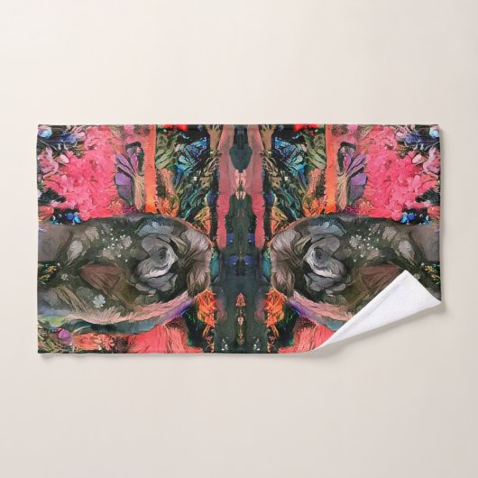 MAGGIE de zwarte chow HANDDOEK SET (Handdoek)