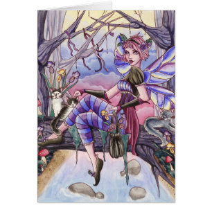 Maggie - Fairy and Cat Card
