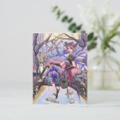 Maggie - Fairy en Cat Briefkaart (Staand voorkant)