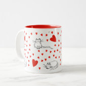 Maggie Love v3 Tweekleurige Koffiemok (Voorkant links)