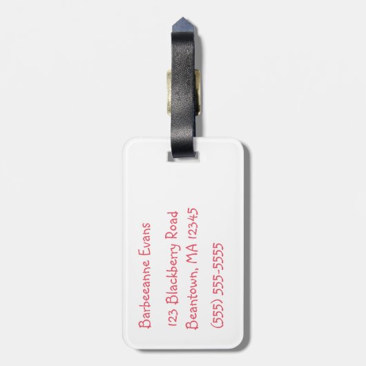 Maggie Mermaid Bagagelabel (Achterkant verticaal)