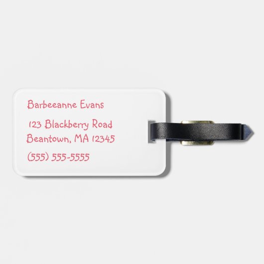 Maggie Mermaid Bagagelabel (Achterkant horizontaal)