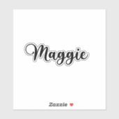 Maggie Naam - Handgeschreven kalligrafie Sticker (Vel)