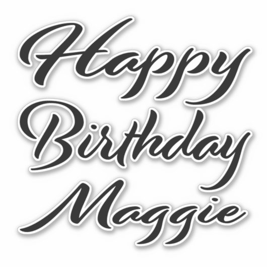Maggie Name Vorname black Sticker Geburtstag (Voorkant)