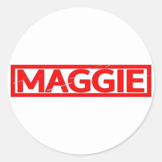 Maggie Stamp Ronde Sticker (Voorkant)