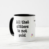 Maggie the Magpie/Alles dat glitters niet goud is Mok (Voorkant links)