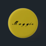 Maggie uit Orphan Black calligrafie Ronde Button 3,2 Cm<br><div class="desc">maggie is een personage uit het tv-show Orphan Black,  antiek kalligrafie</div>