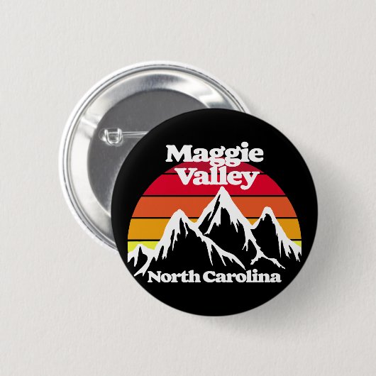 Maggie Valley North Carolina Ronde Button 5,7 Cm (Voorkant /achterkant)