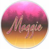 Maggie Vorname Name golden pink Aufkleber Sticker (Voorkant)