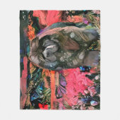 MAGGIE zwart chow fleece deken 3 maten (Voorkant)