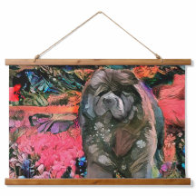 MAGGIE zwart chow wandtapijt