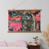 MAGGIE zwart chow wandtapijt Hangend Wandkleed (Slaapkamer)