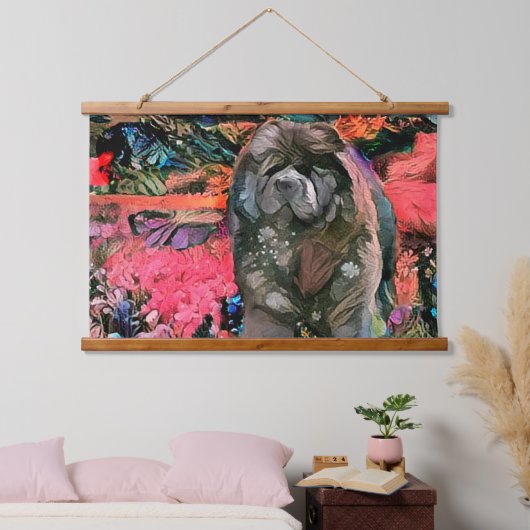 MAGGIE zwart chow wandtapijt Hangend Wandkleed (Slaapkamer)