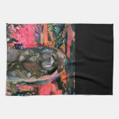 MAGGIE zwarte chow keukenhanddoek (Horizontaal)