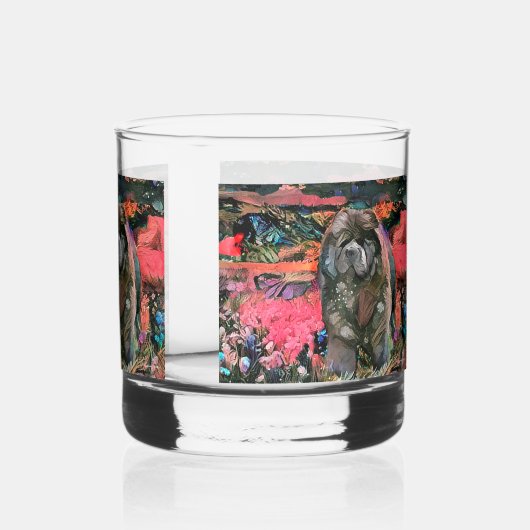 MAGGIE zwarte chow Rocks Glass Whisky Glas (Achterkant)