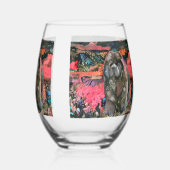 MAGGIE zwarte chow Stemless wijnglas Wijnglas Zonder Voet (Achterkant)