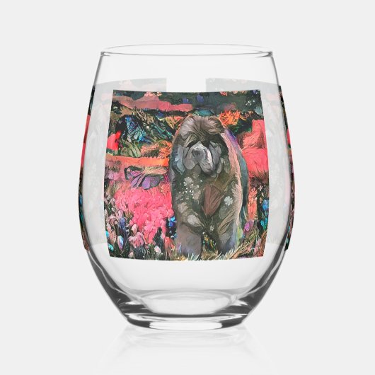 MAGGIE zwarte chow Stemless wijnglas Wijnglas Zonder Voet (Links)