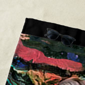 MAGGIE zwarte chow strandlaken (In situ)