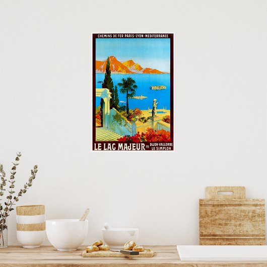 Maggiore-meer, Italië, landschap, uitzicht, bergen Poster (Keuken)
