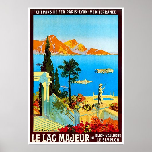 Maggiore-meer, Italië, landschap, uitzicht, bergen Poster (Voorkant)