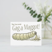 maggot_gag_zazzle briefkaart (Staand voorkant)