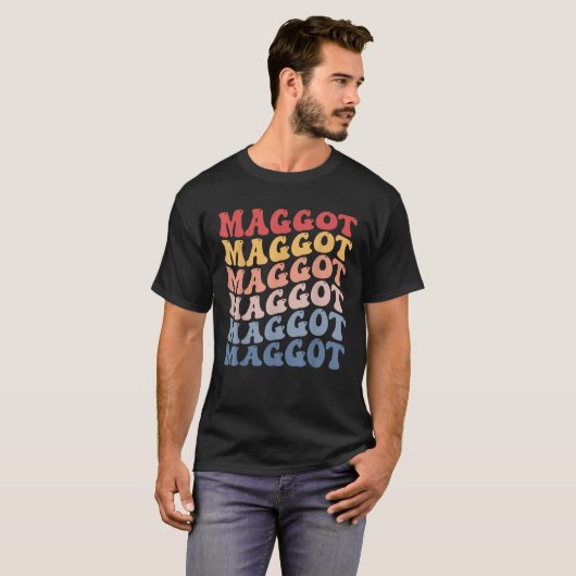 Maggot Groovy Retro T-Shirt (Voorkant volledig)