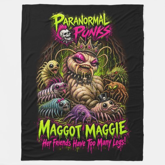 Maggot Maggie - Paranormal Punks fleece deken (Voorkant)