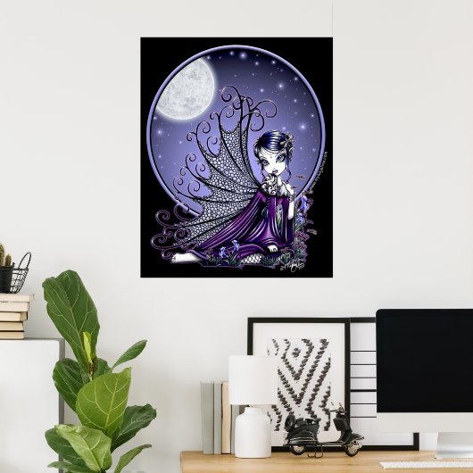 Maggy Blue Moon Schattig Fairy Poster (Thuiskantoor)