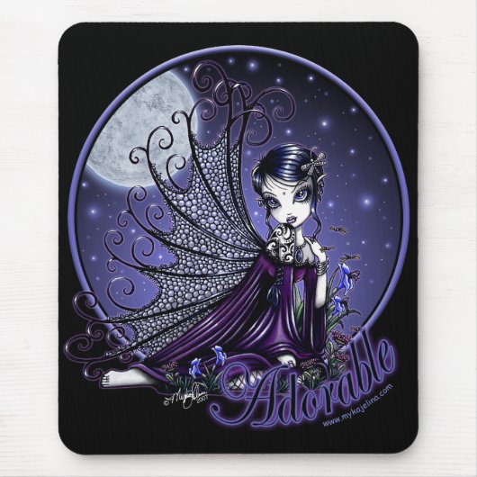 "Maggy" Mousepad Victoriaans Gothic Moon Faery Muismat (Voorkant)