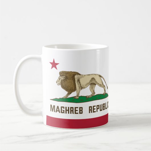 Maghreb Republic Lion Flag Berber Pride Koffiemok (Links)