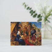 Magi Worship Baby Jesus Briefkaart (Staand voorkant)